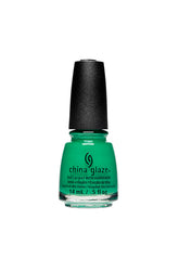 Front view of China Glaze Nail Lacquer collection with 0.5-ounce size in Emerald Bae color shade
